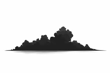 Abstract Black Cloud Texture. Dramatic Monochrome Sky with Atmospheric Artistic Design