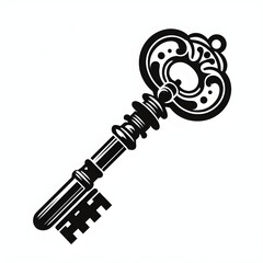 ‎Create a key silhouette vector style with white background
