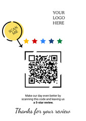 Editable Customer Feedback Card &ndash; Modern Review Request Template