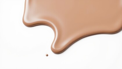Naklejka premium Close-Up Chocolate Dripped on White Background Food Photography Minimalist Style Delicious Dessert Concept