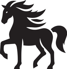 horse black and white