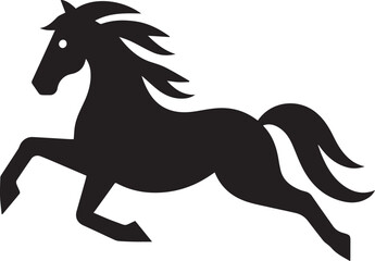 horse black and white