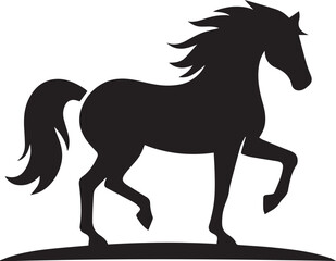 horse black and white