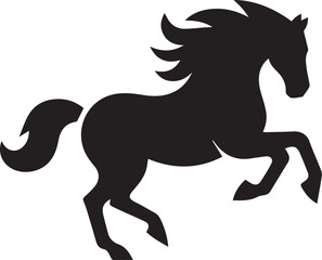 horse black and white