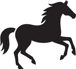 horse black and white