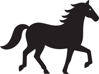 horse black and white