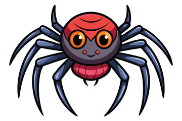 Halloween spider doodle on white background.