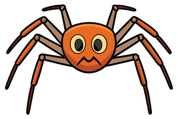 Obraz premium Halloween spider doodle on white background.