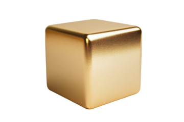 A gleaming gold cube on black background subtly textured surface luxurious and rich gold tone perfect for minimalist