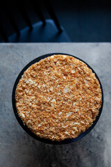 delicious sweet food flour products, the work of a professional bakery.
