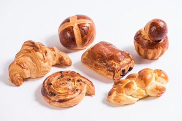 delicious sweet food flour products, the work of a professional bakery.
