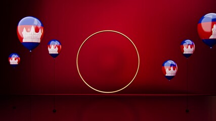 Cambodia Country Balloons and Product Stage