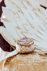 delicious sweet food flour products, the work of a professional bakery.
