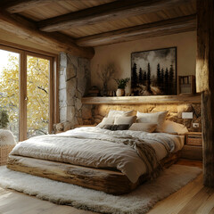 Log bedroom