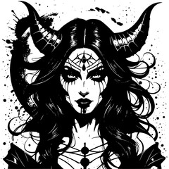 Ancient Mythical Devil Witch