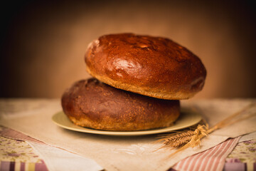 delicious sweet food flour products, the work of a professional bakery.
