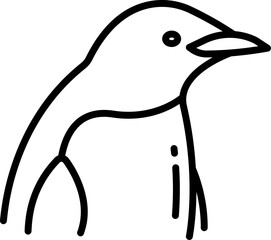 penguin Illustration on a white background     