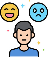 personality Illustration on a white background     