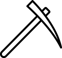 pickaxe Illustration on a white background    