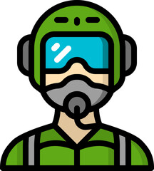 pilot Illustration on a white background     