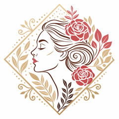 Design a beauty brand logo featuring a bold, vector W with a thick stroke.  The logo should be elegant and sophisticated.