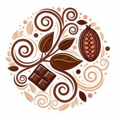 Design a vector logo for a chocolate brand featuring a bold, strong stroke.