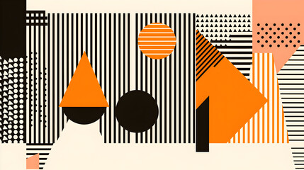 design with layered triangles and bold contrasting colors 