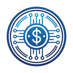 Design a bold, vector logo for a fintech company.  Include a modern, clean style.