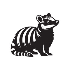 Numbat Silhouete - Minimal Numbat Vector - Illustration of Numbat - Numbat Black and White Art.