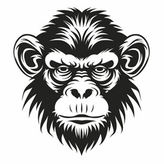 Cool Monkey Vector SVG | Funny Monkey Clipart | Hipster Ape Sticker | Peace Sign Cartoon | Monkey Digital Art | Retro Funky Chimp Design