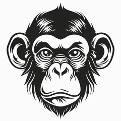 Monkey SVG Baby Monkey outline cut file for Cricut Silhouette Safari Baby Shower Wildlife Zoo Jungle Animal Kids Monkey Shirt Iron on Vinyl