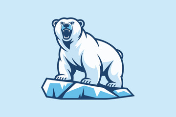 polar bear illustration vector