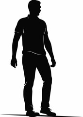Fototapeta premium vector illustration of walking man isolated icon