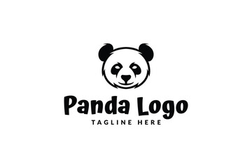 panda head logo design. logo icon vector illustration