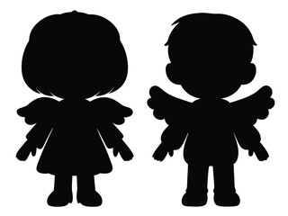 boy and girl silhouettes
