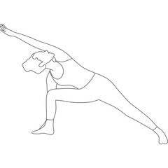 Yoga Pose Line Art