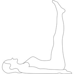 Yoga Pose Line Art