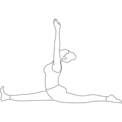 Yoga Pose Line Art