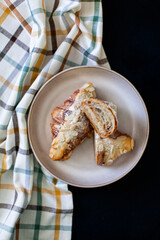 delicious sweet food flour products, the work of a professional bakery.