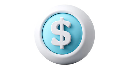 Obraz premium Exploring Iconic Representations of Wellness and Healthcare: A Conceptual Image Featuring a White Dollar Sign on a Blue Button