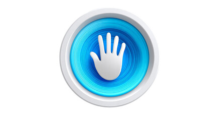 Exploring the Connection Between Self Care and Wellness Through a Hand Symbol Illuminated by Soft Blue Light for Mental Health and Healthcare Icons