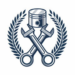 Design a vector logo for a garage brand, featuring a bold, prominent 