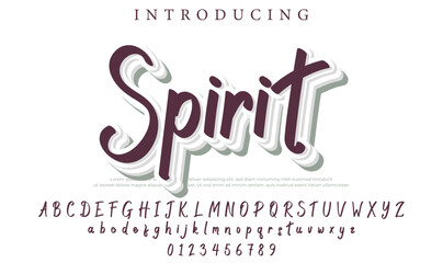 Spirit Font Stylish brush painted an uppercase vector letters, alphabet, typeface