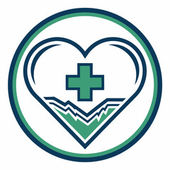 Fototapeta premium Design a bold vector stroke logo for a healthcare company.