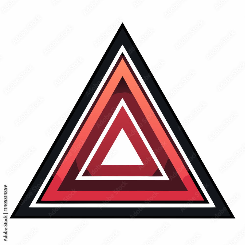 Poster create a vector graphic of a bold-stroke abstract triangle with a gradient fill. the triangle should