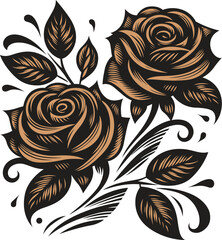 Rose stylized vector