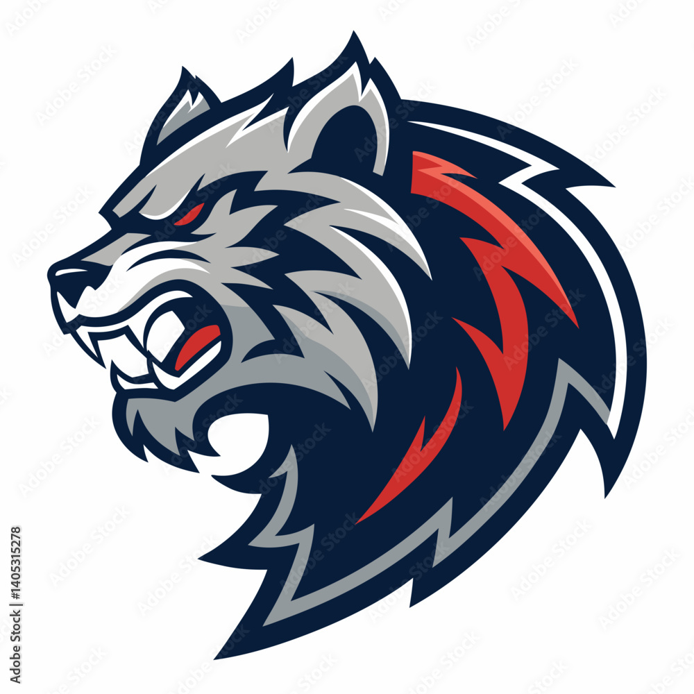 Poster design a vector esports team logo with a bold stroke. the logo should be easily scalable and have a 