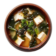 Traditional Miso Soup with Tofu and Seaweed