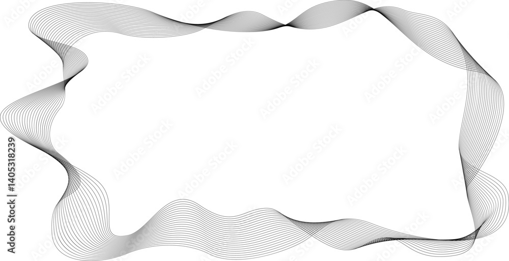 Poster frame of lines with blending modern. technology style, future, science, digital. overlay vector line