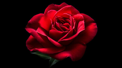 Bright red rose is so stunning with its beauty and lovely shape